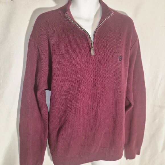 CHAPS vintage stylish zippered chest Cotton Sweater in size XL - Picture 6 of 16